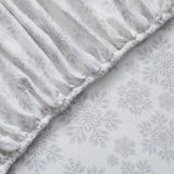 Tahari Home Snowflake Triple Brushed Cotton Flannel Bed Sheet Set