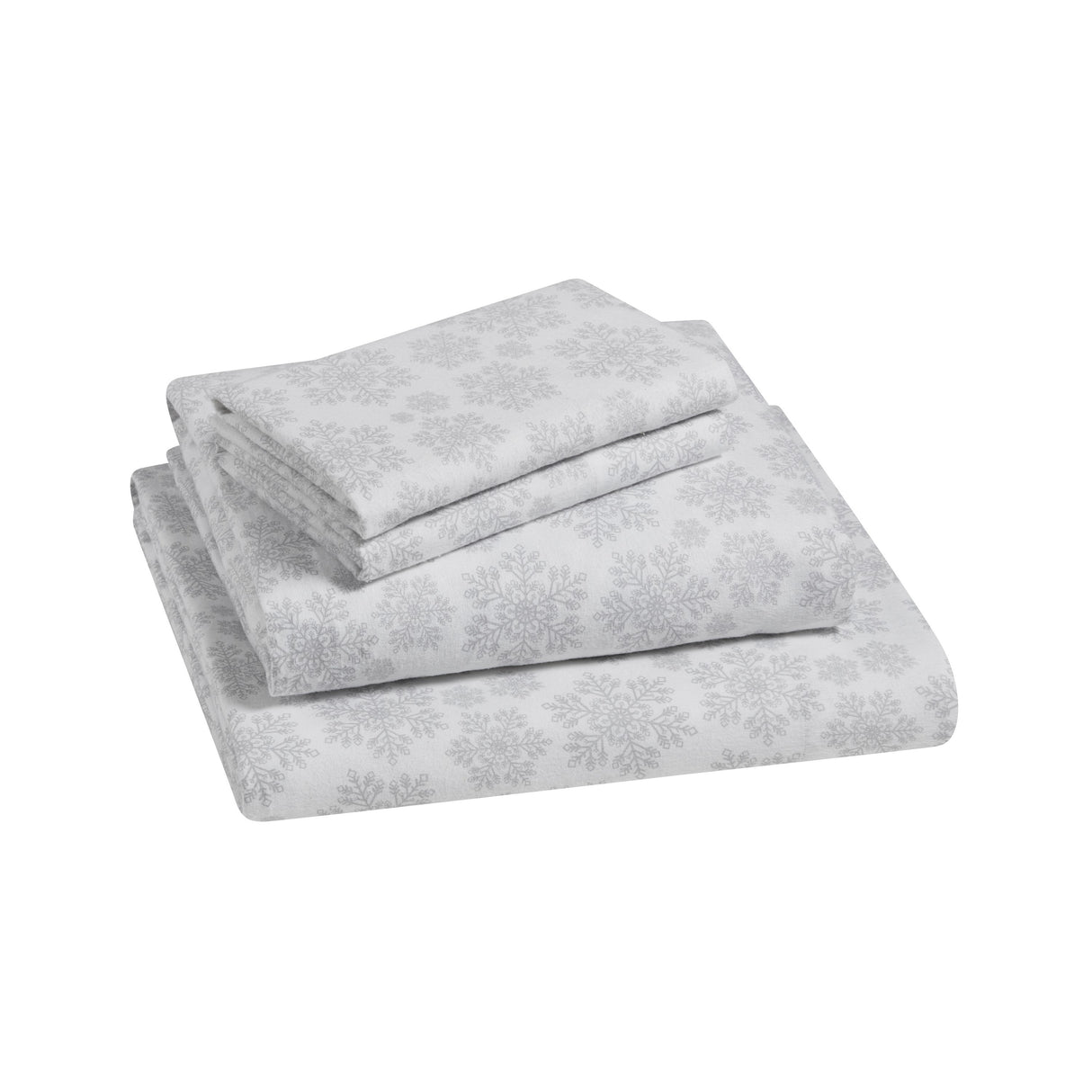 Tahari Home Snowflake Triple Brushed Cotton Flannel Bed Sheet Set