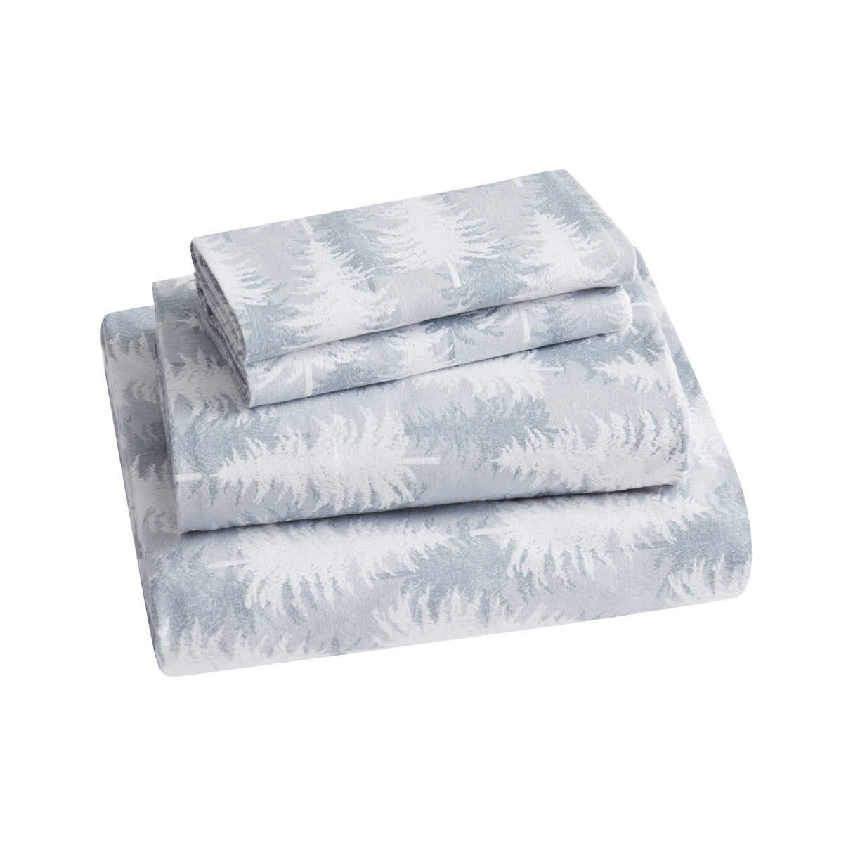 Tahari Home Tree Gray Triple Brushed Cotton Flannel Bed Sheet Set