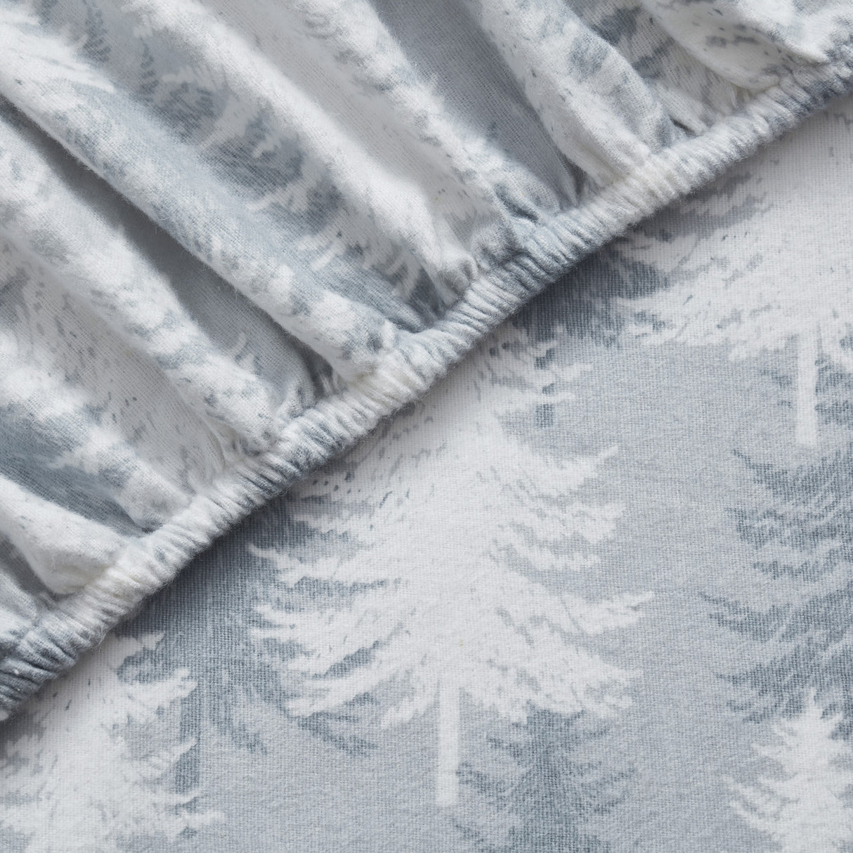 Tahari Home Tree Gray Triple Brushed Cotton Flannel Bed Sheet Set