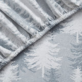 Tahari Home Tree Gray Triple Brushed Cotton Flannel Bed Sheet Set