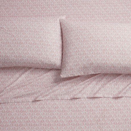 Tahari Home Verne Rose Pink 6-Piece Printed Microfiber Bed Sheet Set