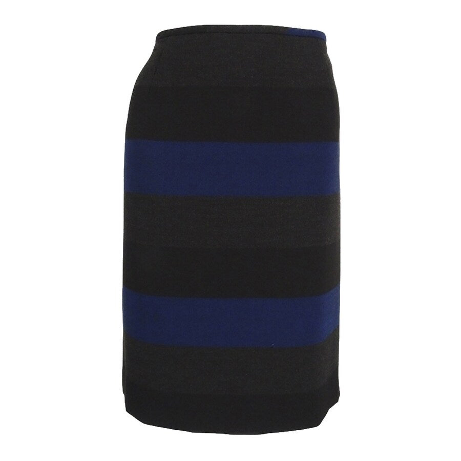 Tahari Women's Petite Striped Vented Pencil Skirt