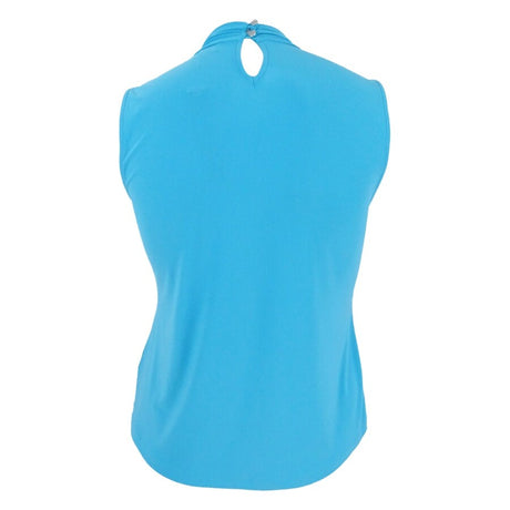 Tahari Women's Twist-Neck Keyhole Shell Top