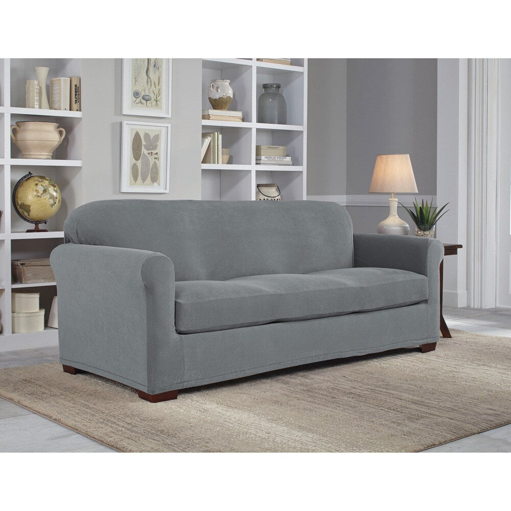 Tailored Solutions Stretch Grid 2-piece Box Sofa Slipcover
