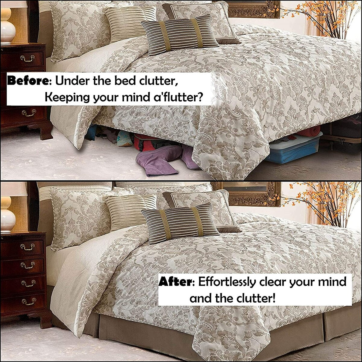 Tailored Bedskirt with Split Corners -14 inch Drop, Stone, Full