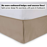 Tailored Bedskirt with Split Corners -14 inch Drop, Stone, Full
