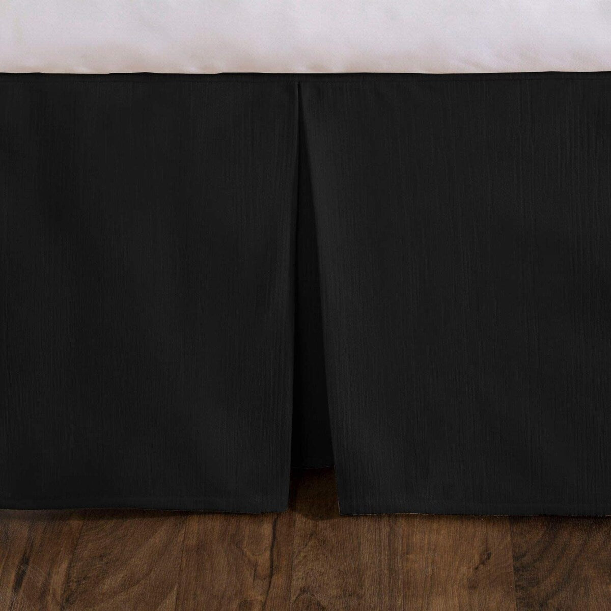 Tailored Velvet Bed Skirt with Split Corner