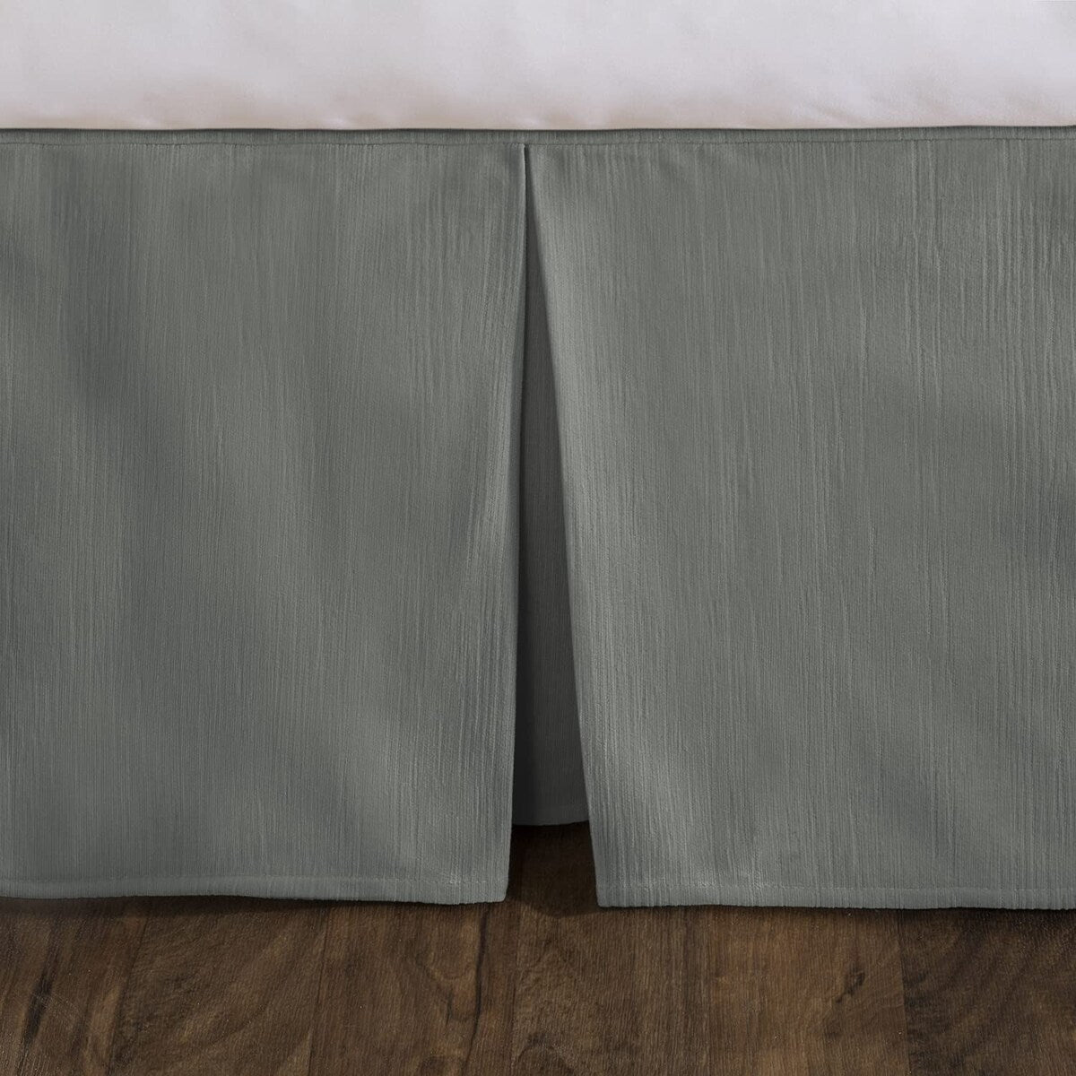 Tailored Velvet Bed Skirt with Split Corner