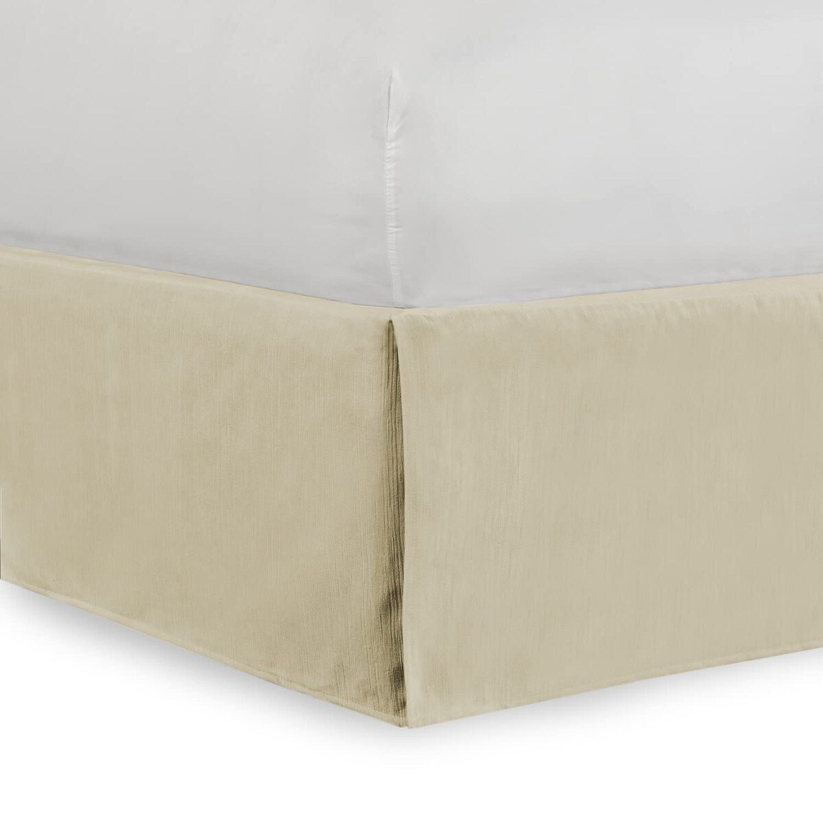 Tailored Velvet Bed Skirt with Split Corner