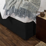 Tailored Velvet Bed Skirt with Split Corner