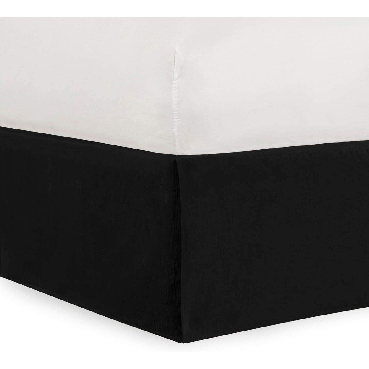 Tailored Velvet Bed Skirt with Split Corner