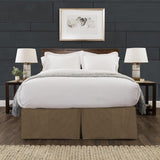 Tailored Velvet Bed Skirt with Split Corner