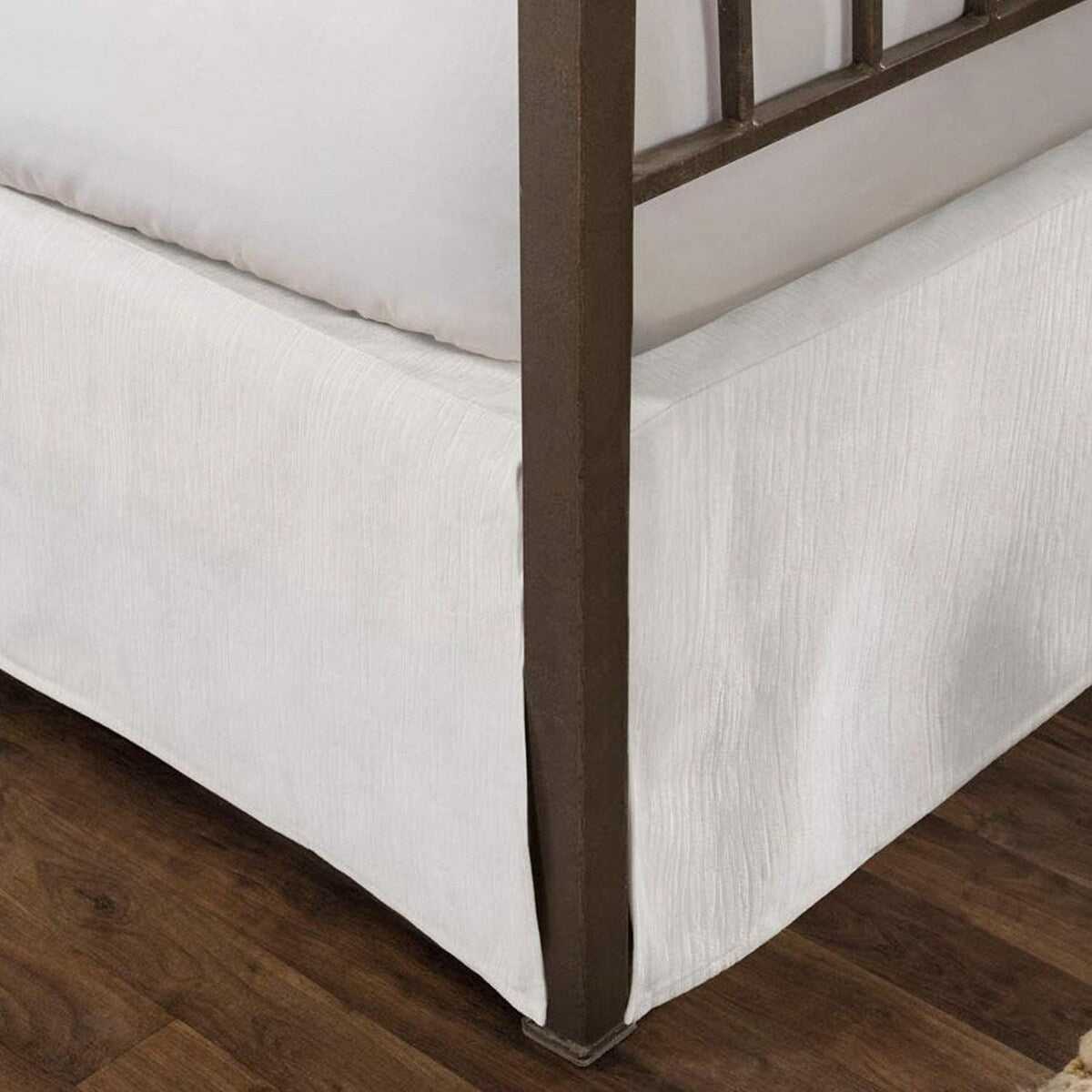 Tailored Velvet Bed Skirt with Split Corner