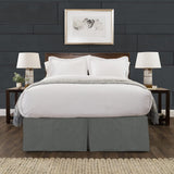 Tailored Velvet Bed Skirt with Split Corner