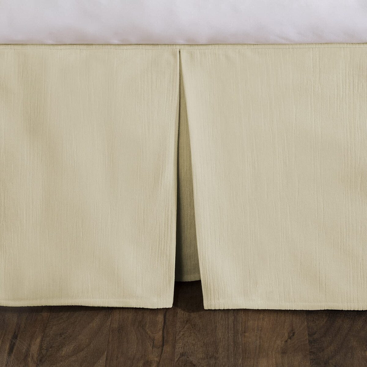 Tailored Velvet Bed Skirt with Split Corner