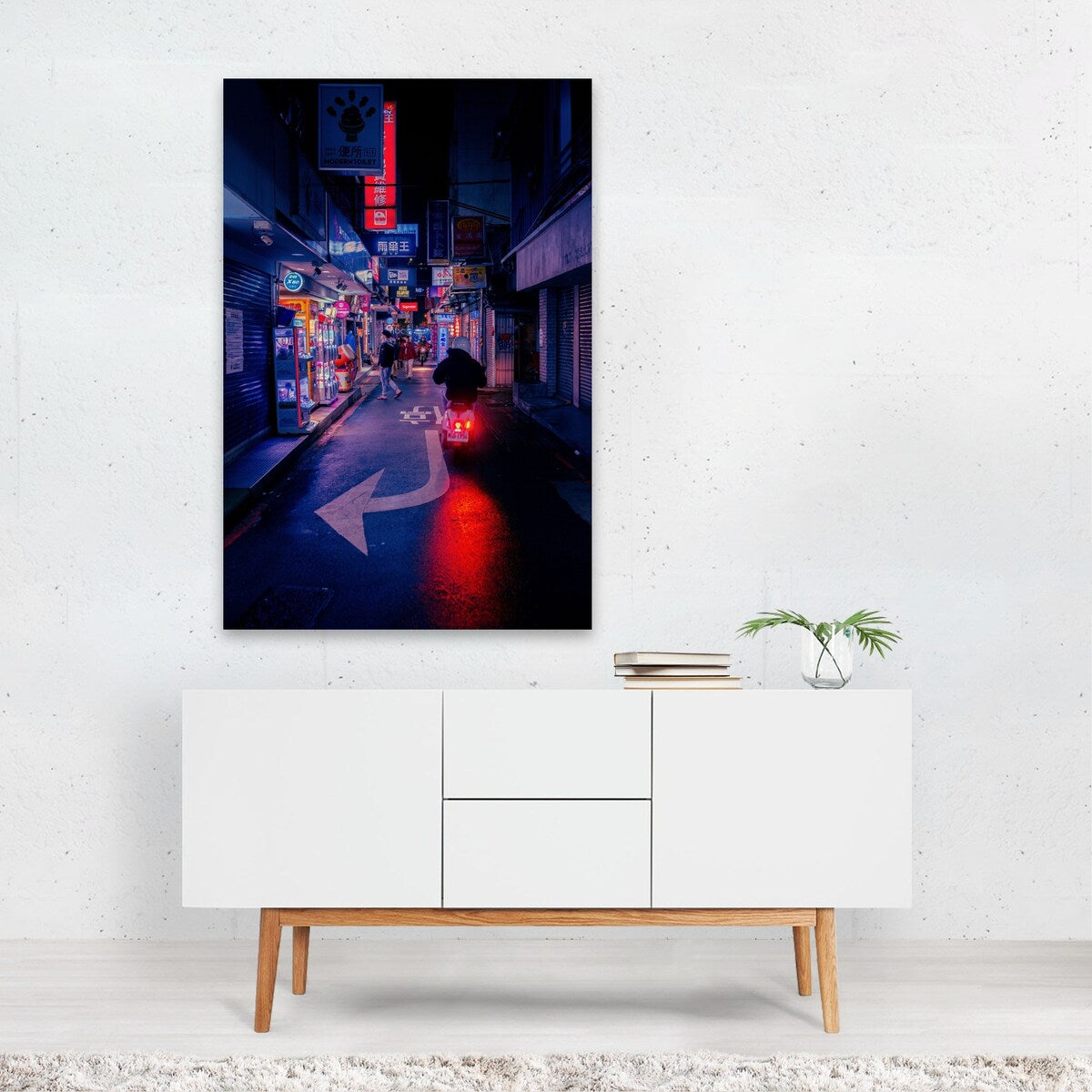 Taipei City Taiwan Ximen Cyberpunk Alley Photography Art Print/Poster