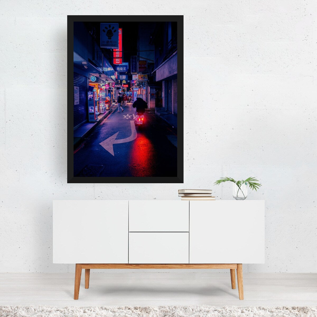 Taipei City Taiwan Ximen Cyberpunk Alley Photography Art Print/Poster