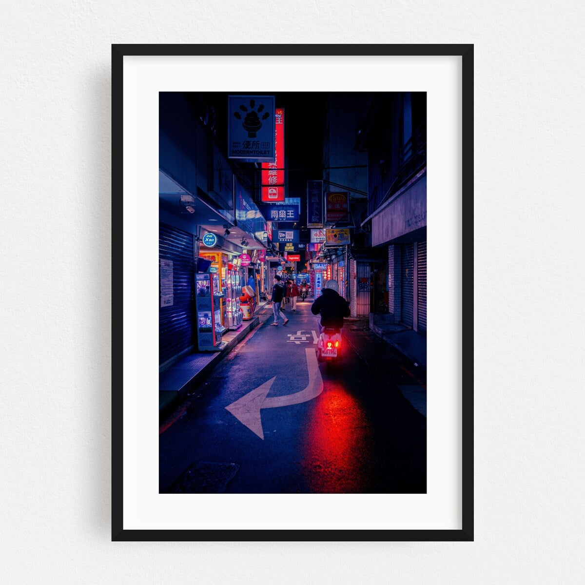 Taipei City Taiwan Ximen Cyberpunk Alley Photography Art Print/Poster
