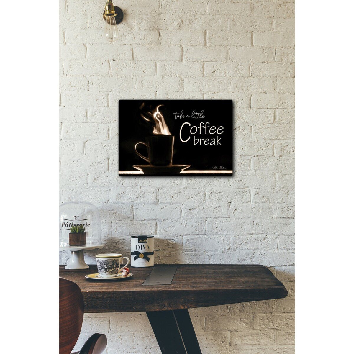 Take a Little Coffee Break 20x16 Gallery Wrapped Stretched Canvas