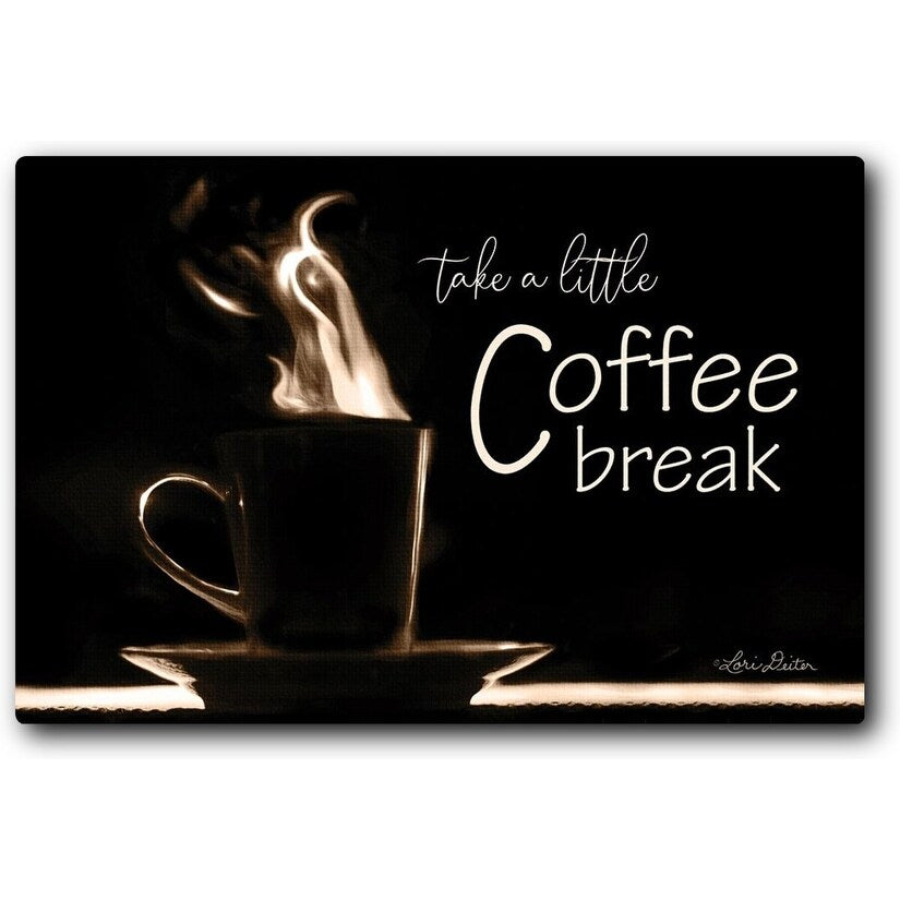 Take a Little Coffee Break 20x16 Gallery Wrapped Stretched Canvas