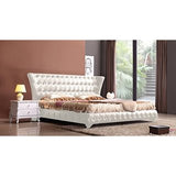 Takka Modern White King-Size Platform Bed