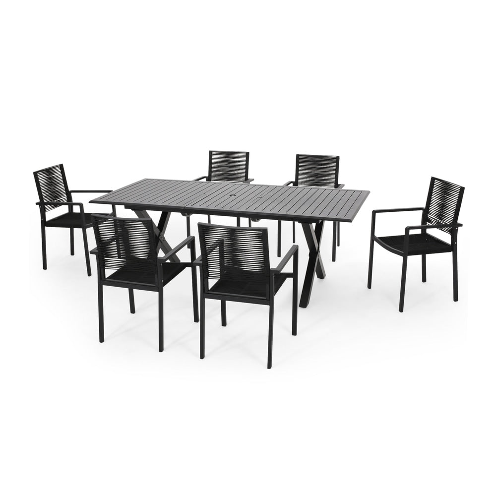 Taku 7-piece Expandable Table Dining Set by Christopher Knight Home