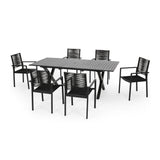 Taku 7-piece Expandable Table Dining Set by Christopher Knight Home