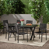 Taku 7-piece Expandable Table Dining Set by Christopher Knight Home