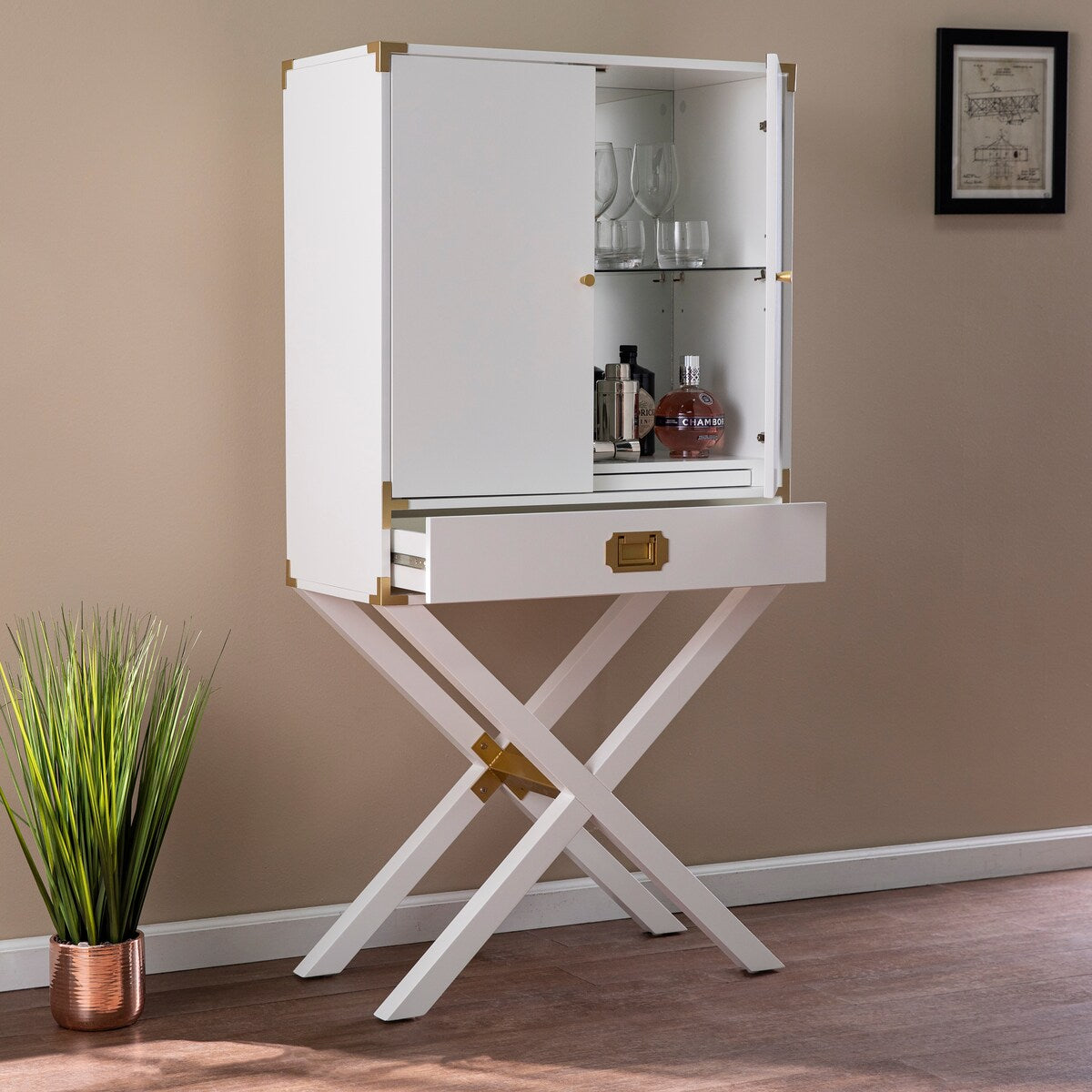 Tall Bar Cabinet w/ Storage