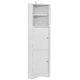 Tall Bathroom Corner Cabinet, with Doors and Adjustable Shelves - 14.96" x 14.96"x 61.02"