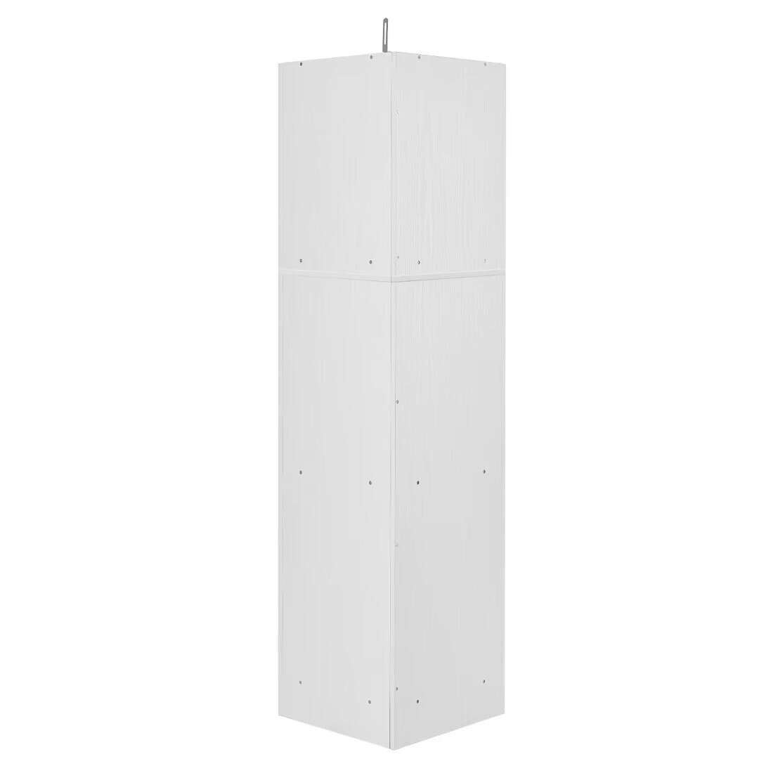 Tall Bathroom Corner Cabinet, with Doors and Adjustable Shelves - 14.96" x 14.96"x 61.02"