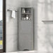 Tall Bathroom Corner Cabinet, with Doors and Adjustable Shelves - 14.96" x 14.96"x 61.02"