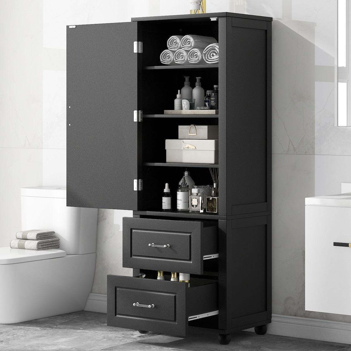 Tall Bathroom Storage Cabinet
