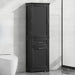 Tall Bathroom Storage Cabinet, Freestanding Storage Cabinet with Two Different Size Drawers and Adjustable Shelf