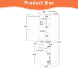 Tall Bathroom Storage Cabinet, Freestanding Storage Cabinet with Two Different Size Drawers and Adjustable Shelf