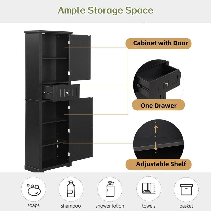 Tall Bathroom Storage Cabinet, Freestanding Storage Cabinet