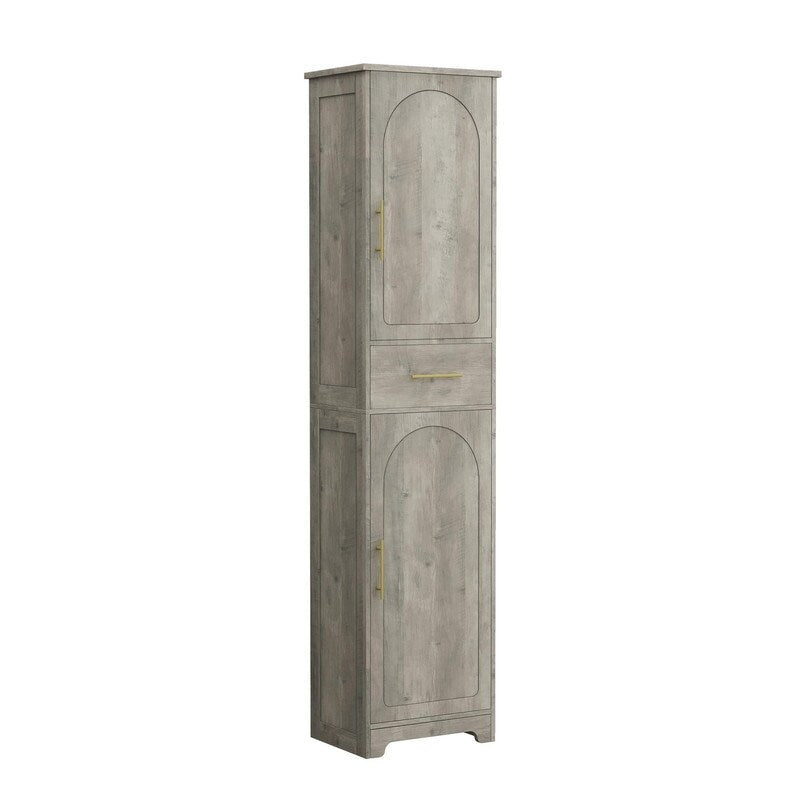 Tall Bathroom Storage Cabinet - 11.8"D x 15.7"W x 66.9"H