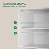 Tall Bathroom Storage Cabinet - 11.8"D x 15.7"W x 66.9"H
