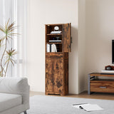 Tall Bathroom Storage Cabinet - 11.8"D x 15.7"W x 66.9"H