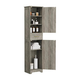 Tall Bathroom Storage Cabinet - 11.8"D x 15.7"W x 66.9"H