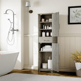 Tall Bathroom Storage Cabinet - 11.8"D x 15.7"W x 66.9"H