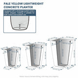 Tall Concrete Rectangle Plant Boxes / Large Indoor and Outdoor Flower Planters