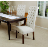 Tall Natural Tufted Fabric Dining Chair (Set of 2) by Christopher Knight Home