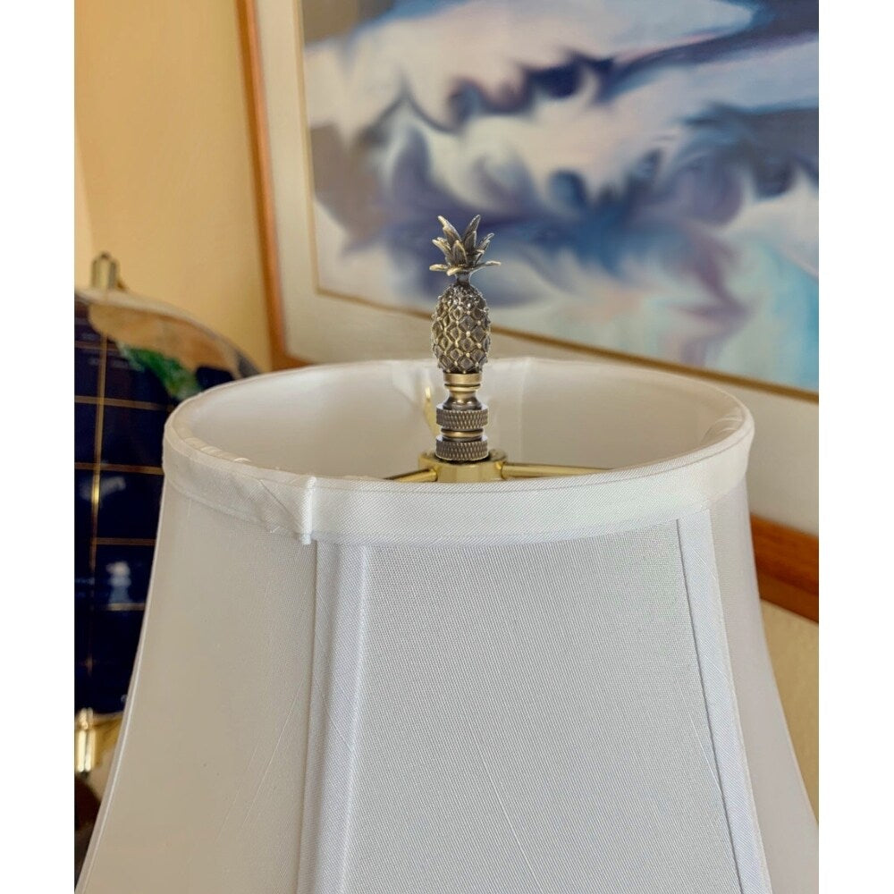 Tall Pineapple Lamp Finial Antique Brass Metal 2.5"h