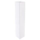 Tall Rectangular Wooden Modern Floor Vase, White