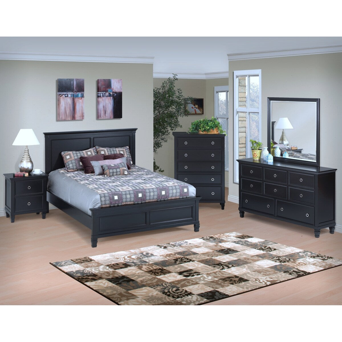 Tamarack Black 5-drawer Chest, by New Classic Furniture