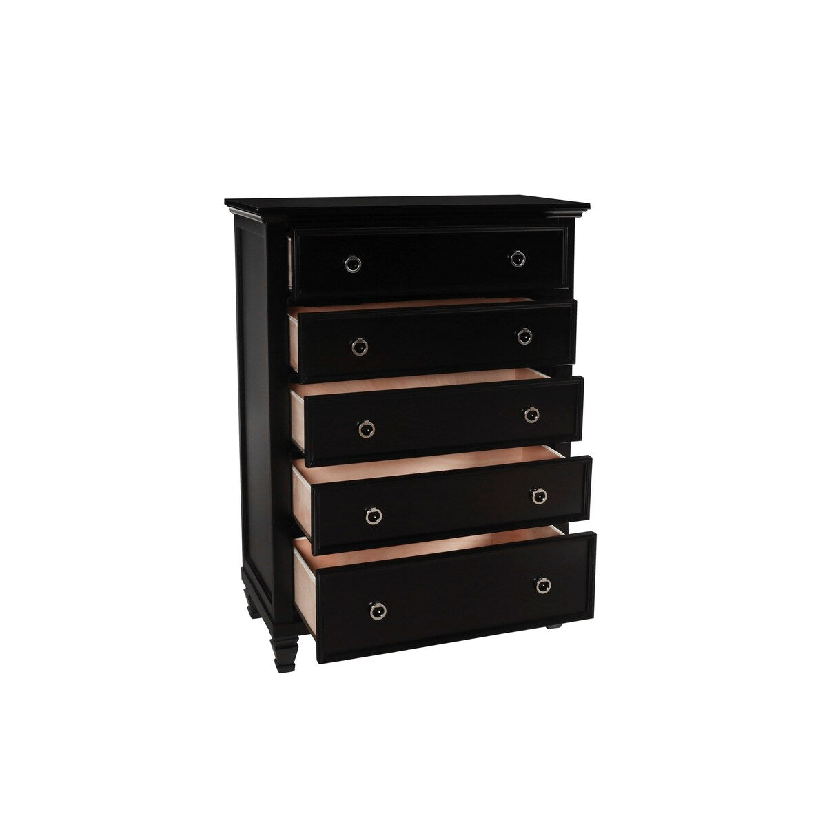 Tamarack Black 5-drawer Chest, by New Classic Furniture