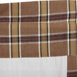 Tan Rustic Curtains VHC Wyatt Prairie Panel Pair Cotton Plaid - 63x36