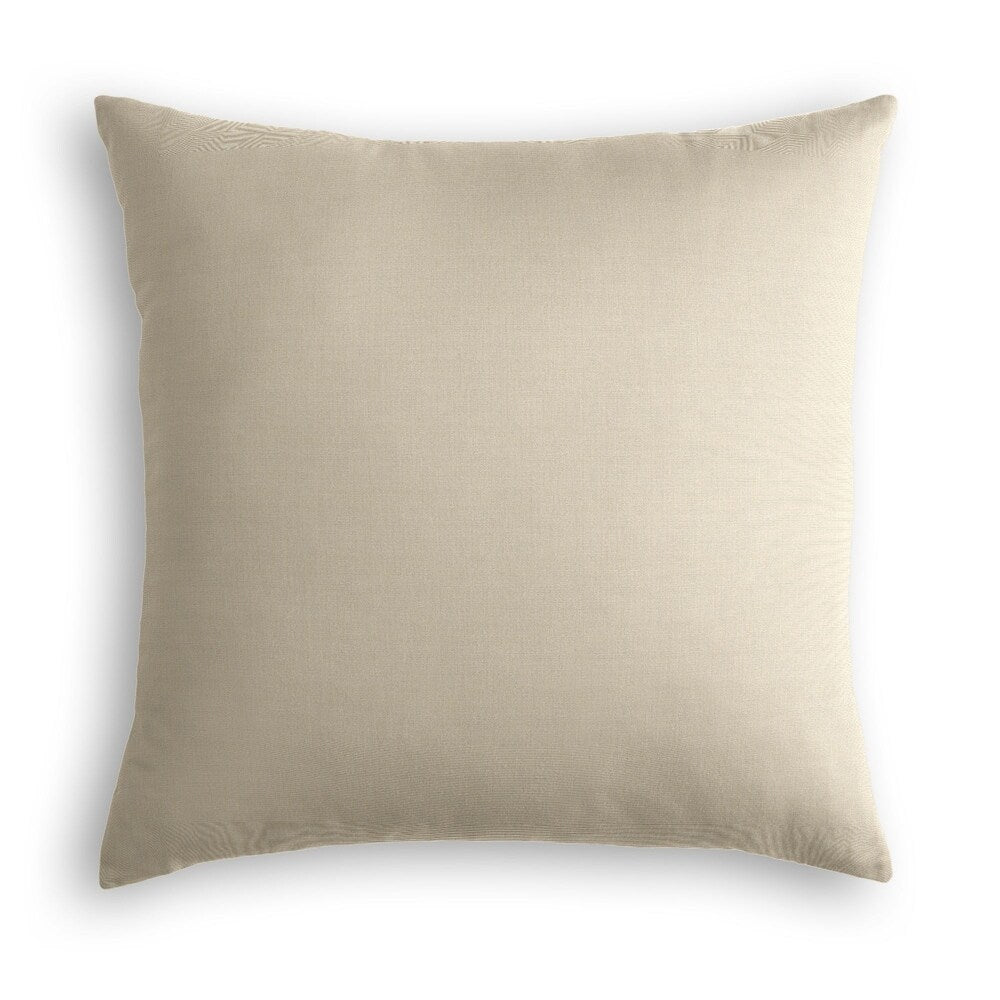 Tan Sunbrella Canvas Outdoor Throw Pillow Cover